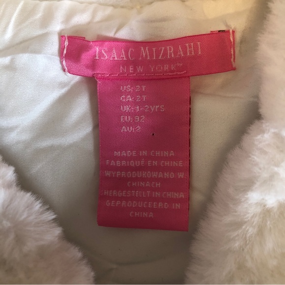 Isaac Mizrahi Kids Gilrls Faux Fur Jacket Vest - Picture 7 of 8